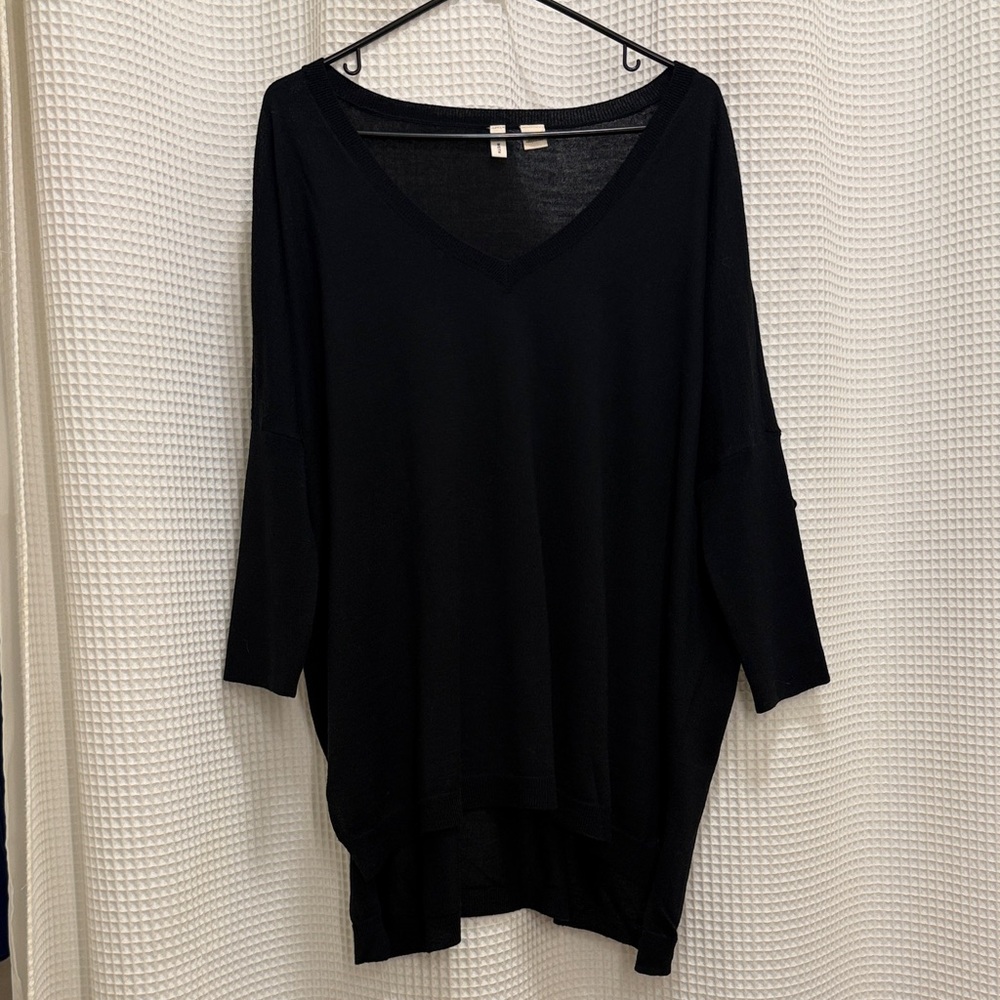 100% Merino Wool Drop Shoulder Sweater - Size XL